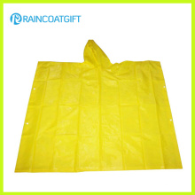 Poncho de pluie de PVC jaune adulte de promotion